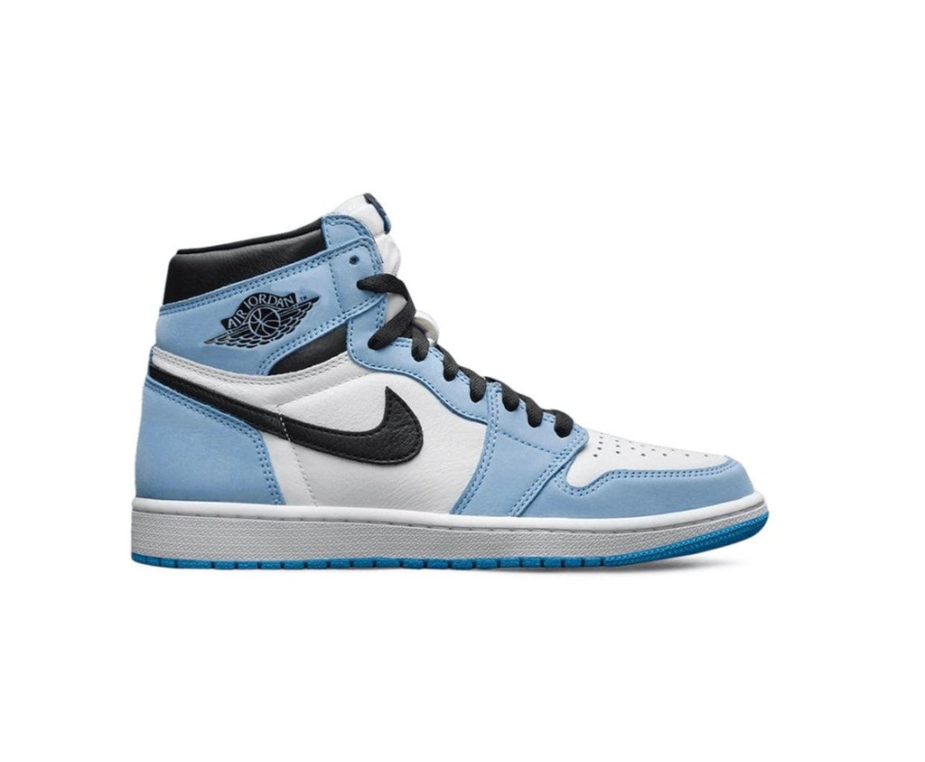 AIR JORDAN 1 RETRO HIGH WHITE UNIVERSITY BLUE BLACK - Nikefreakz